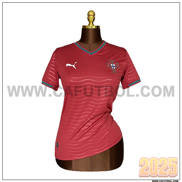 Primera Camiseta Futbol Portugal Mujer Rojo 2026/2027