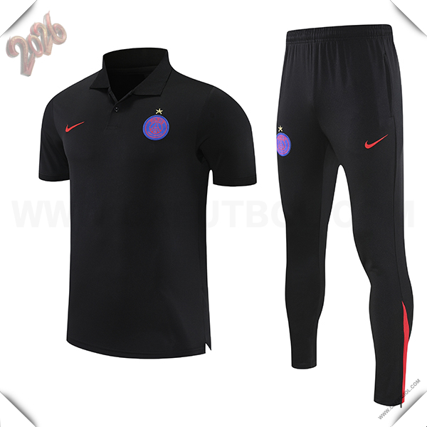 Camiseta Polo PSG Negro 2025 2026