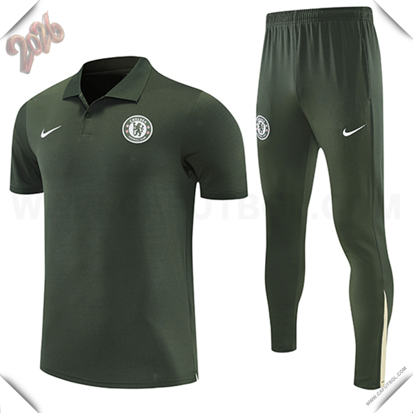 Camiseta Polo FC Chelsea Verde 2025 2026