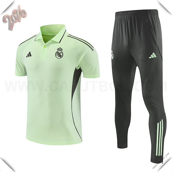 Camiseta Polo Real Madrid Verde/Gris 2025 2026