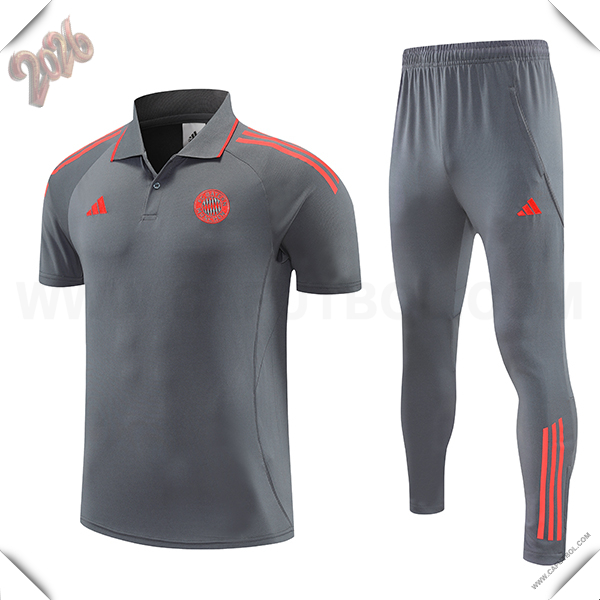 Camiseta Polo Bayern Munich Gris/Naranja 2025 2026