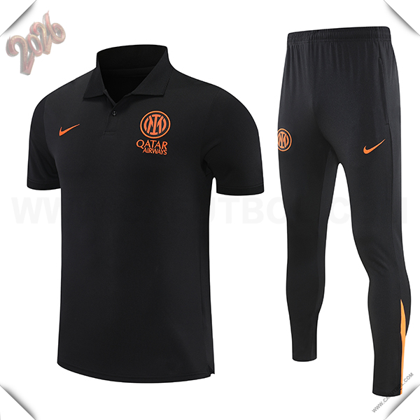 Camiseta Polo Inter Milan Negro/Naranja 2025 2026