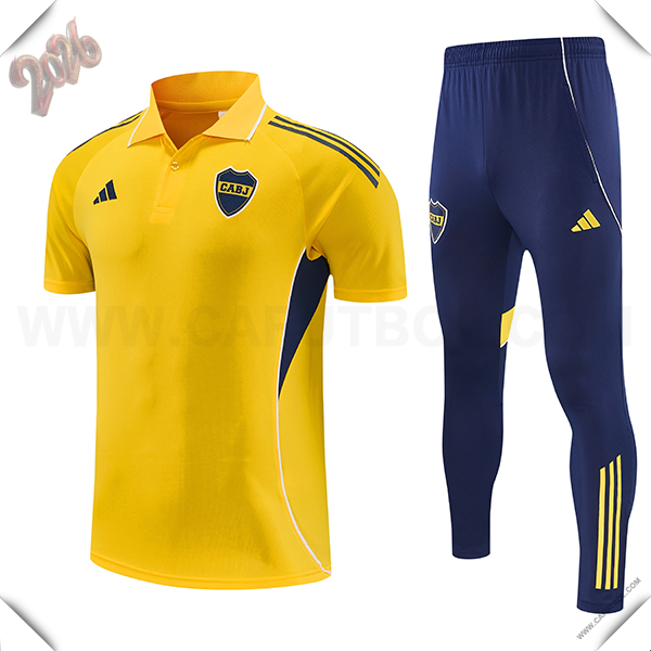 Camiseta Polo Boca Juniors Amarillo/Azul 2025 2026