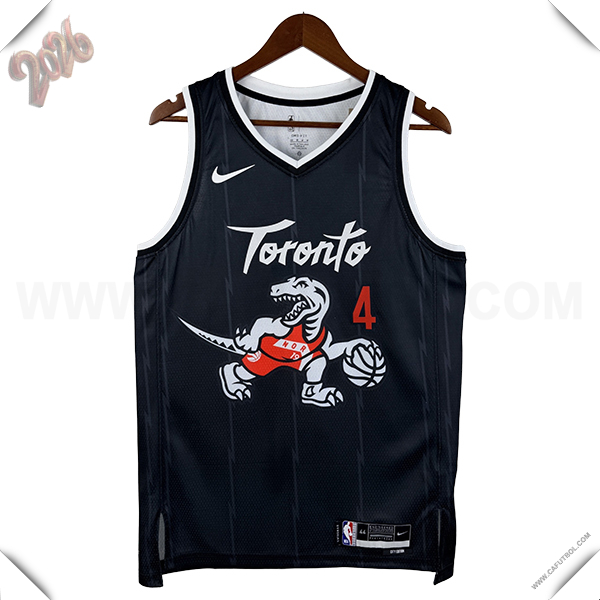 Camisetas NBA Toronto Raptors (BARNES #4) 2025/26 Negro/Blanco