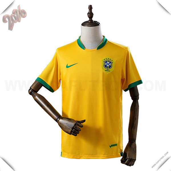 Primera Camiseta de Brasil Retro AMARILLO 2018