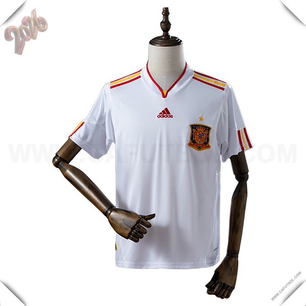 Primera Camiseta de Espana Retro Blanco 2011/2012