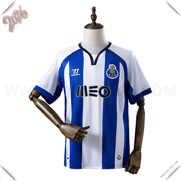 Primera Camiseta de FC Porto Retro Blanco/Azul 2014/2015