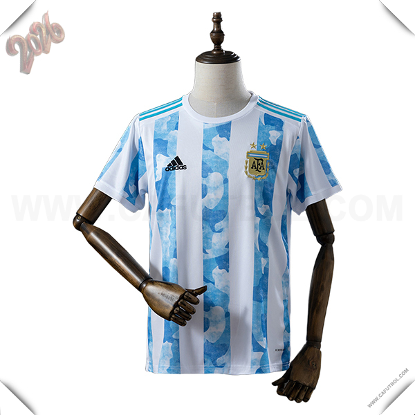 Primera Camiseta de Argentina Retro Blanco/Azul 2021