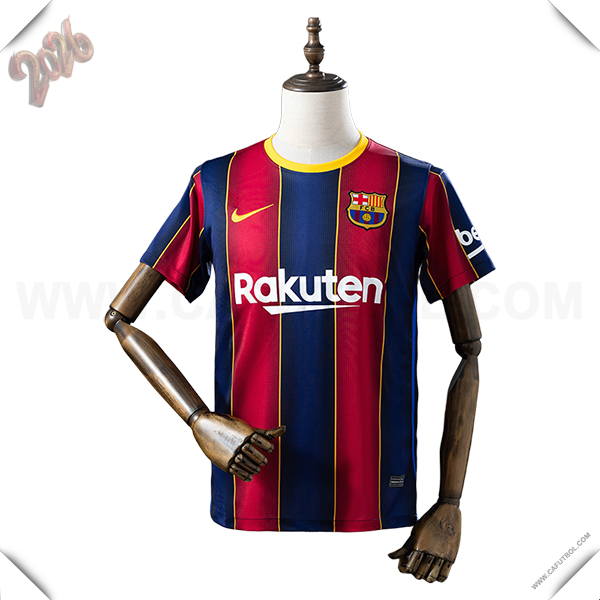 Primera Camiseta de FC Barcelona Retro Rojo/Azul 2020/2021