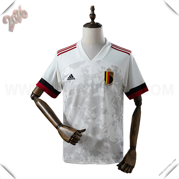 Segunda Camiseta de Belgica Retro Blanco 2020