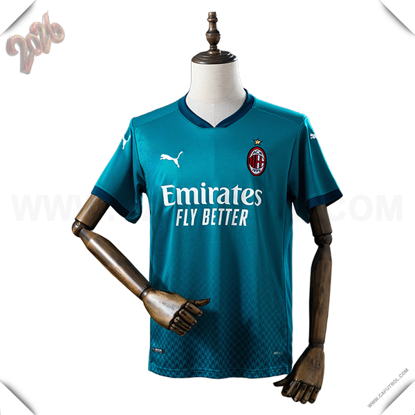 Tercero Camiseta de AC Milan Retro Azul 2020/2021