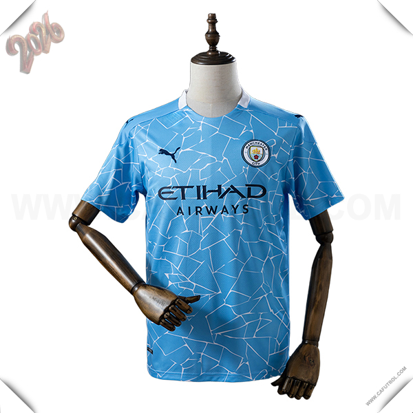 Primera Camiseta de Manchester City Retro Azul ciel 2020/2021