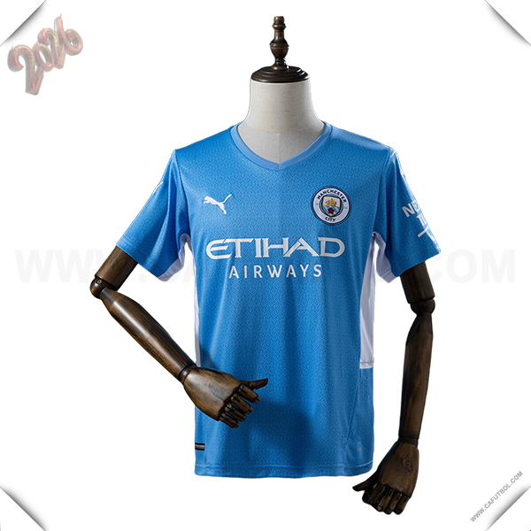 Primera Camiseta de Manchester City Retro Azul ciel 2021/2022