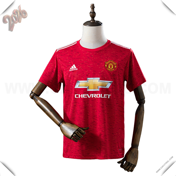 Primera Camiseta de Manchester United Retro Rojo 2020/2021