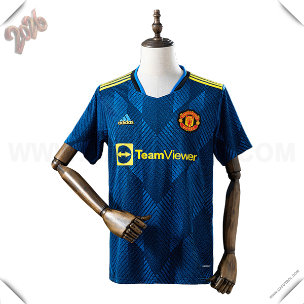 Tercero Camiseta de Manchester United Retro Blanco 2021/2022