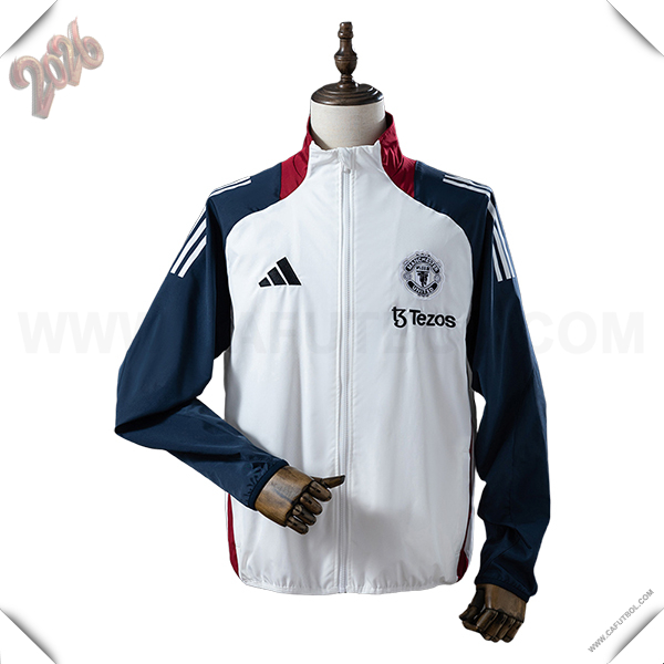 Rompevientos Manchester United Blanco/Azul 2025 2026
