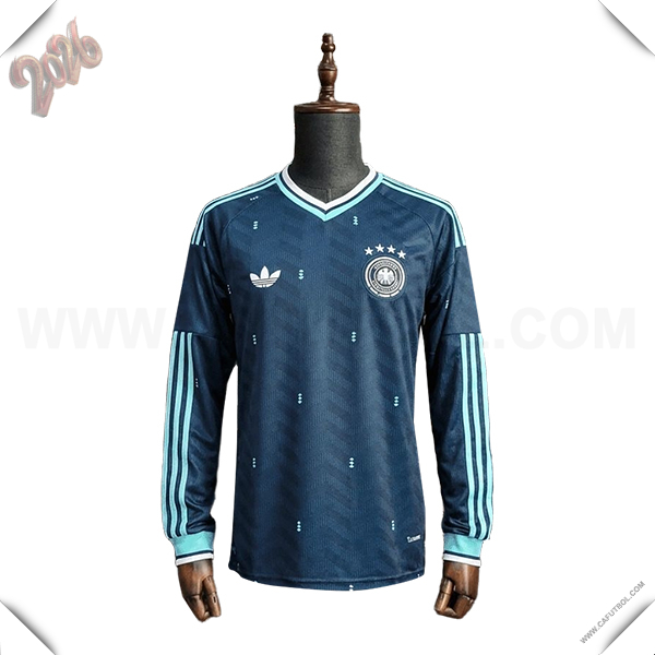 Segunda Camiseta Equipo de Alemania Mangas Largas Azul Marina 2026/2027