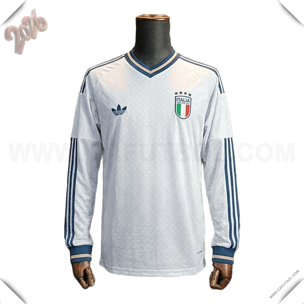 Segunda Camiseta Equipo de Italia Mangas Largas Blanco 2026/2027