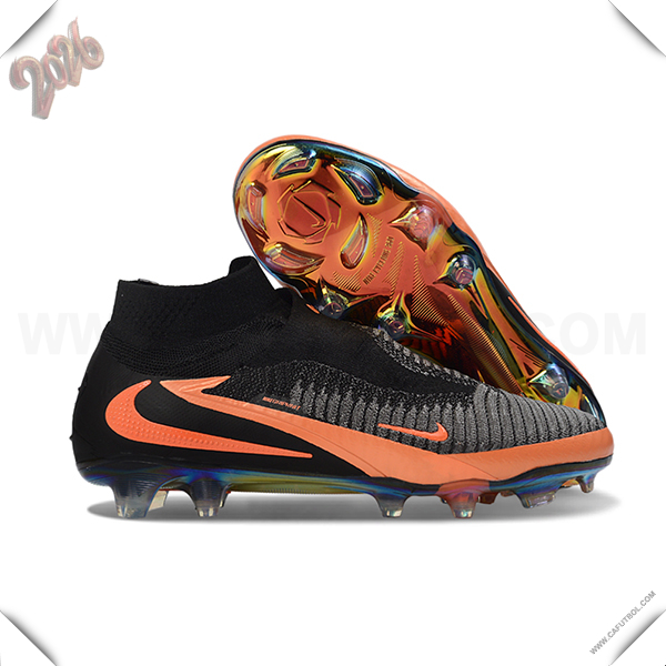 Nike Botas De Fútbol Phantom GX III Elite FG Negro/Naranja -02