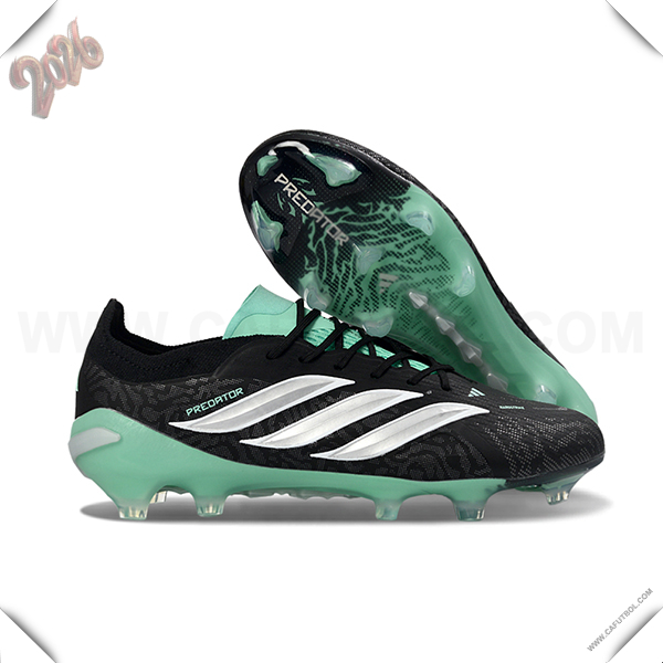 Adidas Botas De Fútbol 26 Predator Elite Tongue FG Negro/Verde/Gris
