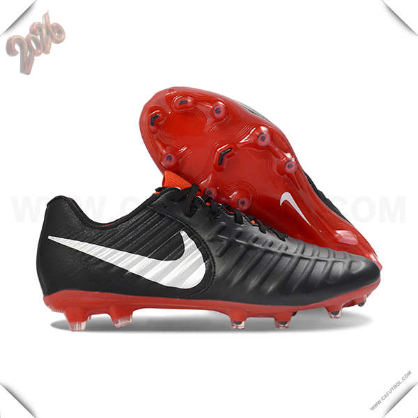 Nike Botas De Fútbol Tiempo Legend VII Elite LUXE FG Negro/Blanco/Rojo