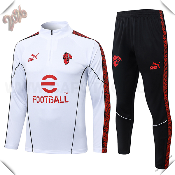 Chandal de Futbol AC Milan Blanco/Rojo/Negro 2025 2026 -02