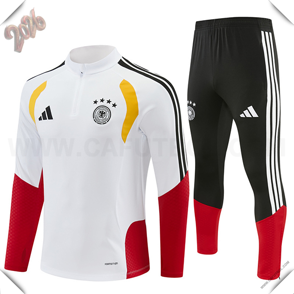 Chandal de Futbol Alemania Blanco/Rojo 2025 2026