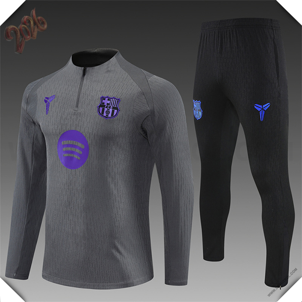 Chandal de Futbol FC Barcelona Ninos Gris/Violeta 2025 2026