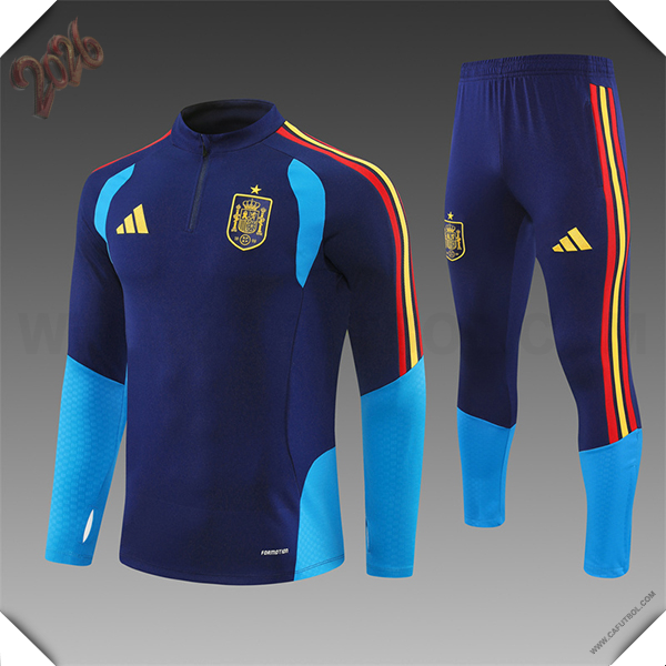 Chandal de Futbol España Ninos azul real 2025 2026
