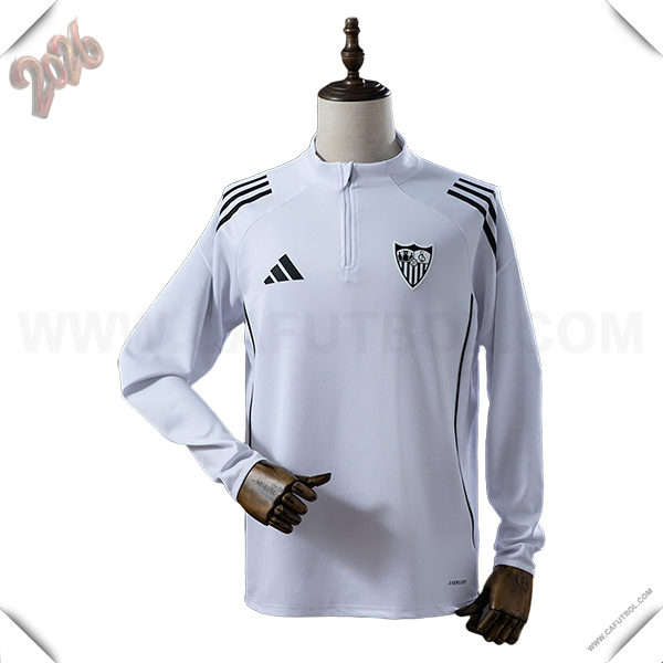 Sudadera Entrenamiento Malaga CF Blanco/Negro 2025 2026