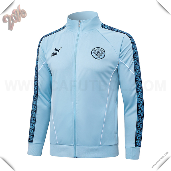 Chaquetas Futbol Manchester City Azul Claro 2025 2026