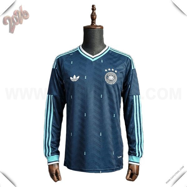 Segunda Camiseta Equipo de Alemania Mangas Largas Azul Marina Copa Mundial 2026