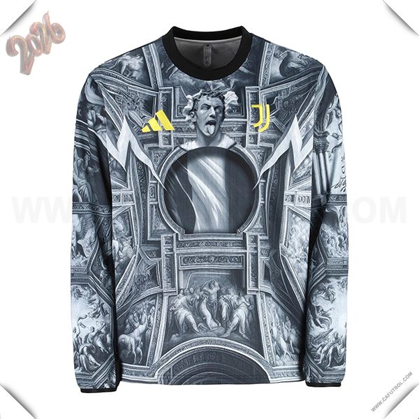 Camiseta de Juventus Mangas Largas Edicion Especial 2025 2026 Gris