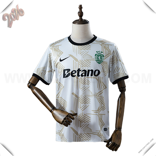 Camiseta de Sporting Edicion Especial 2025 2026 Blanco/AMARILLO
