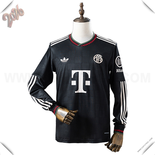 Camiseta de Bayern Munich Mangas Largas Champions League 2025 2026 Negro