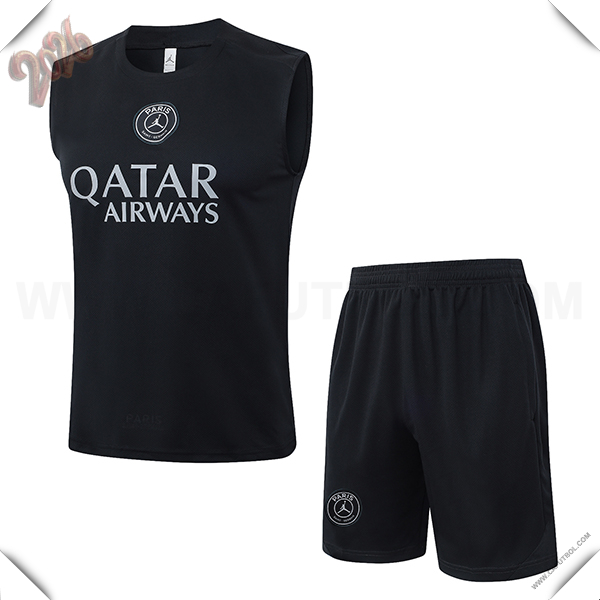 Camiseta Entrenamiento sin mangas PSG Gris Oscuro 2025/2026
