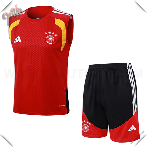 Camiseta Entrenamiento sin mangas Alemania Rojo/Amarillo 2025/2026
