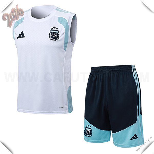 Camiseta Entrenamiento sin mangas Argentina Blanco/Azul 2025/2026