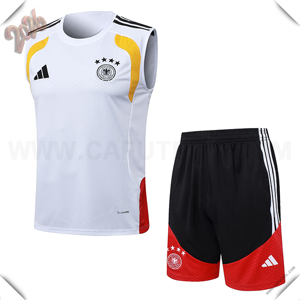 Camiseta Entrenamiento sin mangas Alemania Blanco/Rojo/Amarillo 2025/2026