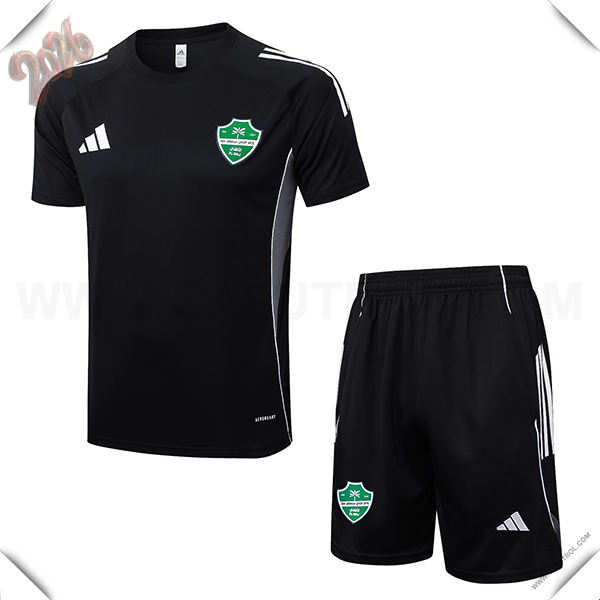 Training T-Shirt Al-Ahli Negro/Gris 2025/2026