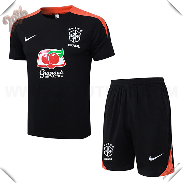 Training T-Shirt Brasil Negro/Naranja 2025/2026