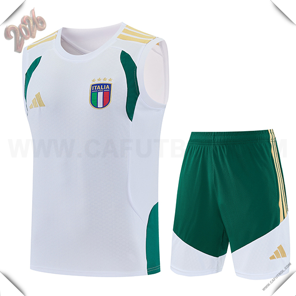 Camiseta Entrenamiento sin mangas Italia Blanco/Verde/Amarillo 2025/2026
