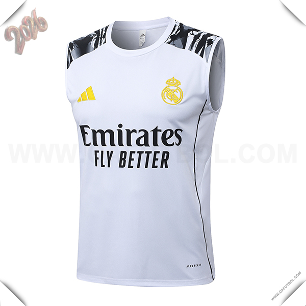 Chalecos De Futbol Real Madrid Blanco/Negro 2025/2026