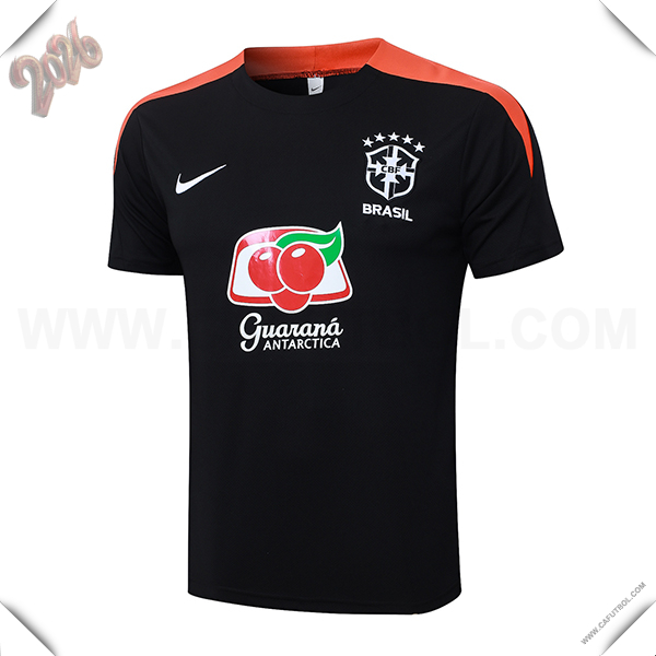 Training T-Shirt Brasil Negro/Naranja 2025/2026