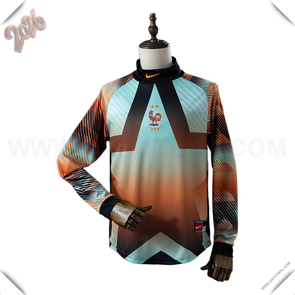 Camiseta Equipo de Portero Francia Mangas Largas 2026/2027 Verde/Naranja