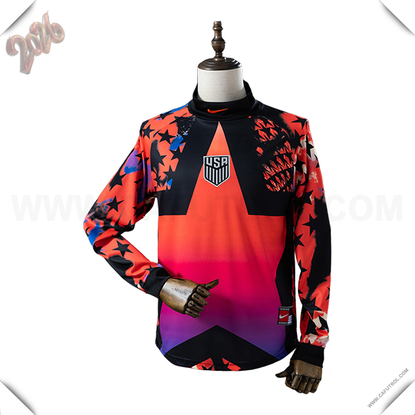 Camiseta Equipo de Portero ESTADOS UNIDOS Mangas Largas 2026/2027 Naranja/Purpura