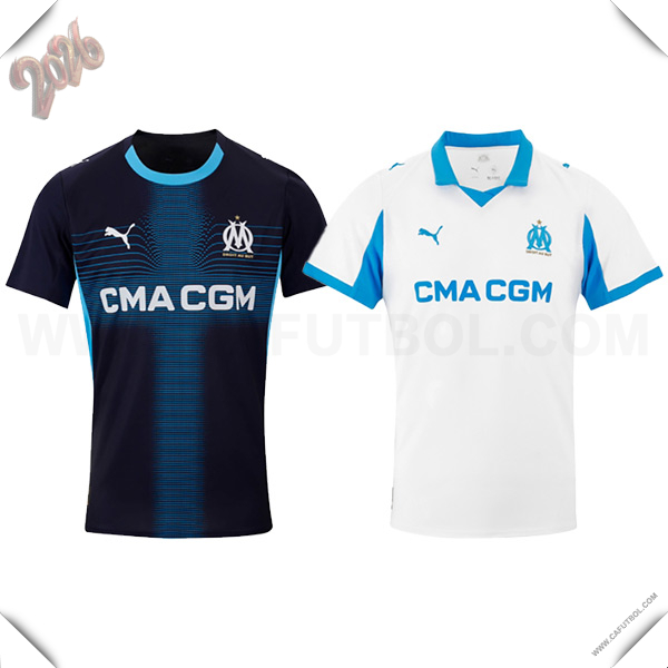 Camisetas De Futbol Marsella Caja de Regalo Promocional Primera + Segunda 2025/2026