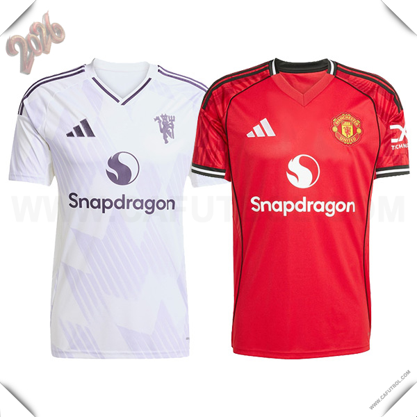 Camisetas De Futbol Manchester United Caja de Regalo Promocional Primera + Segunda 2025/2026