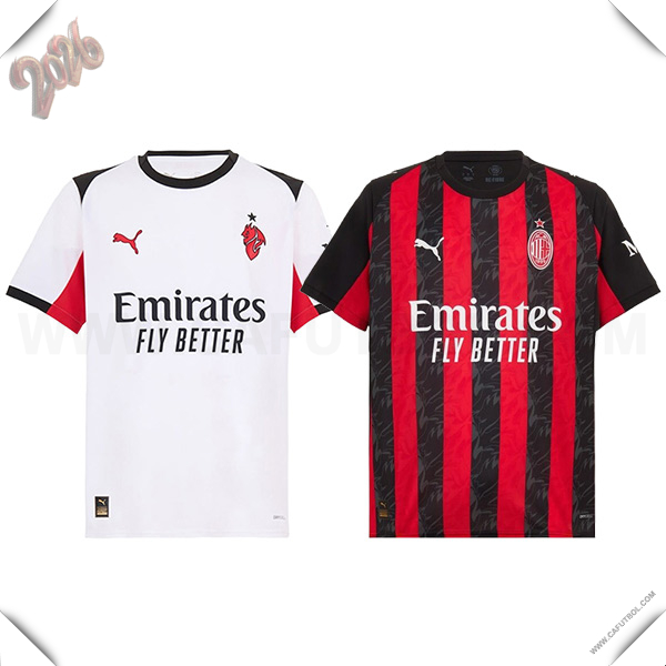 Camisetas De Futbol AC Milan Caja de Regalo Promocional Primera + Segunda 2025/2026