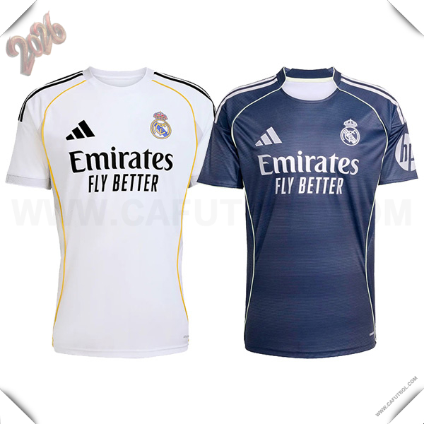 Camisetas De Futbol Real Madrid Caja de Regalo Promocional Primera + Segunda 2025/2026